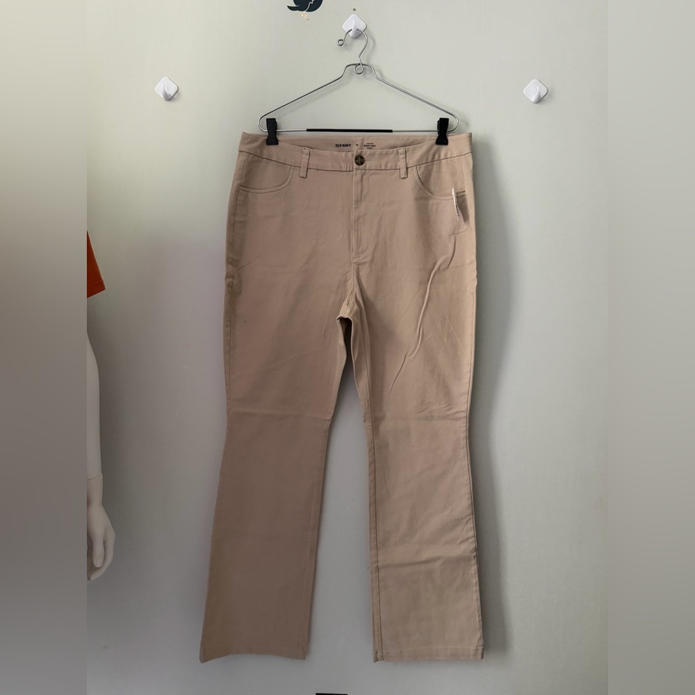 Old Navy High-Rise Boot-Cut Khaki Pants
